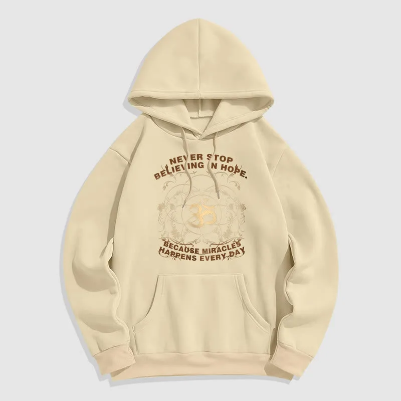 Mythstone Never Stop Believing In Hope Om Lotus Design Fleece Lined Hoodie - Image 18