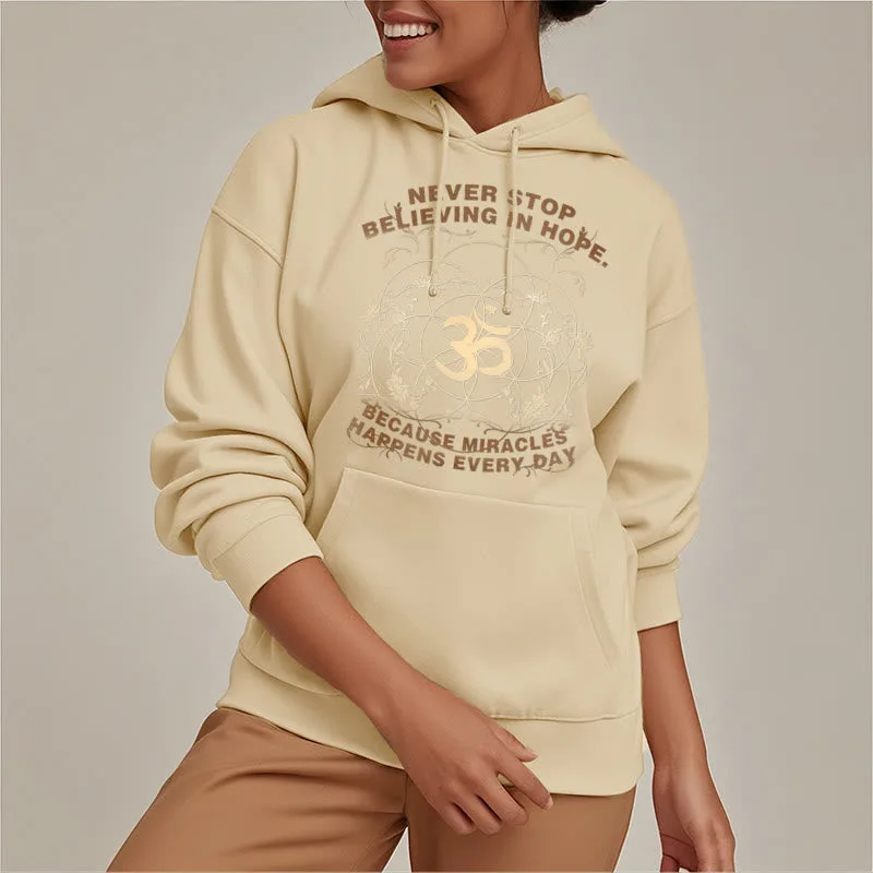 Mythstone Never Stop Believing In Hope Om Lotus Design Fleece Lined Hoodie - Image 20