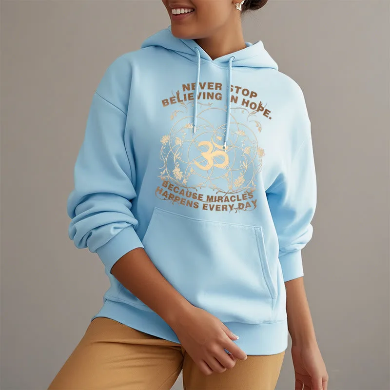 Mythstone Never Stop Believing In Hope Om Lotus Design Fleece Lined Hoodie - Image 32
