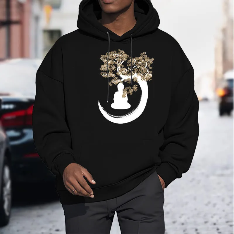 Mythstone Buddha Sitting Under The Tree Fleece Lined Hoodie - Image 15