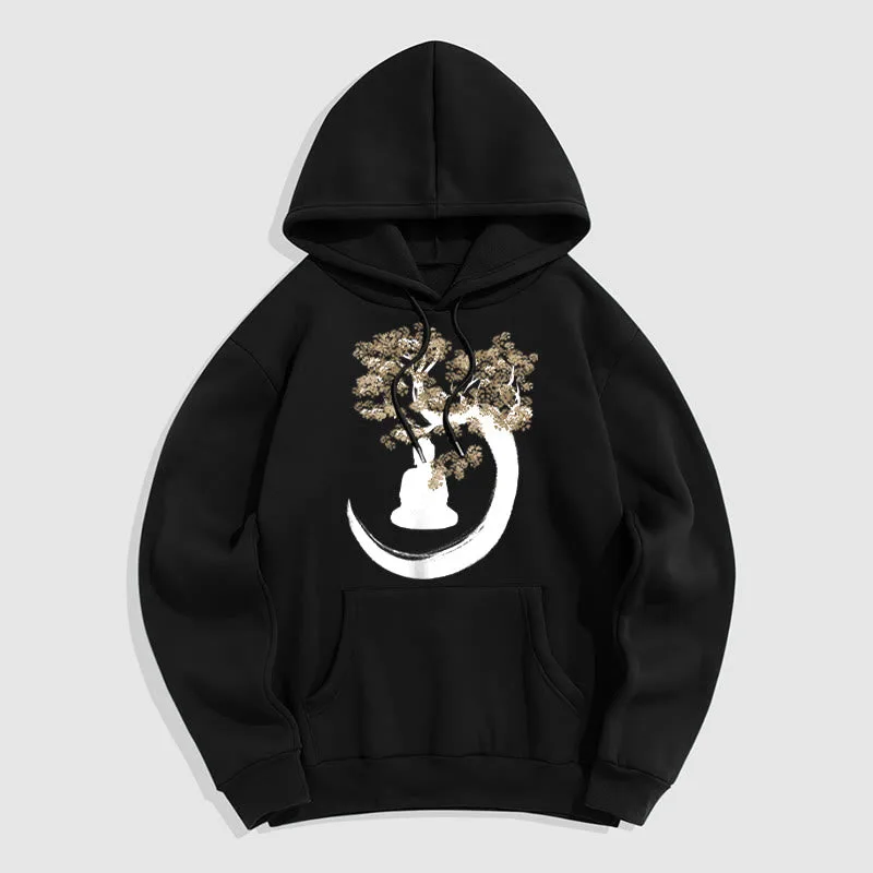 Mythstone Buddha Sitting Under The Tree Fleece Lined Hoodie - Image 14