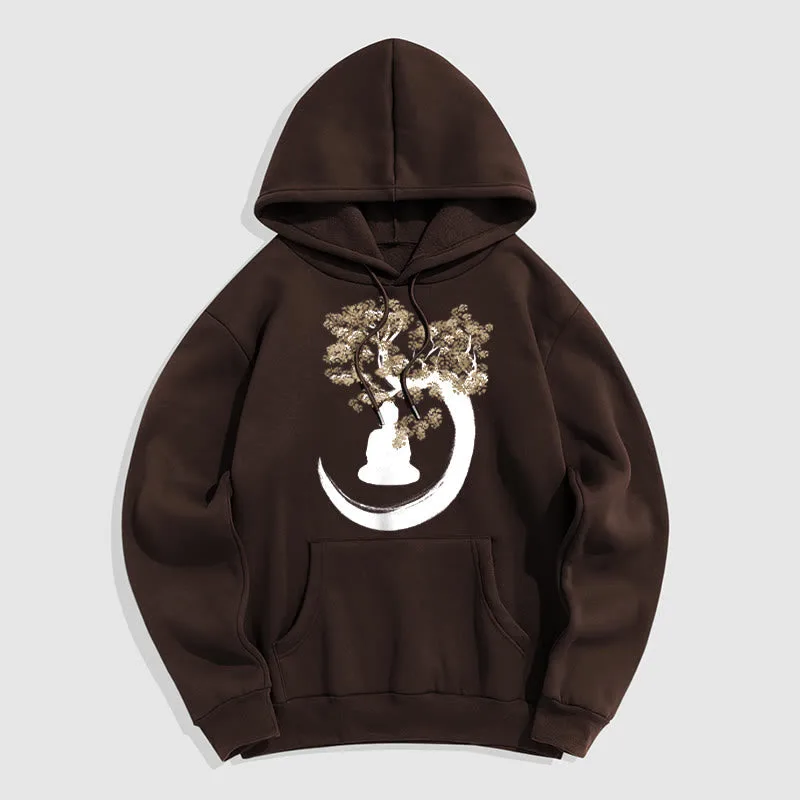Mythstone Buddha Sitting Under The Tree Fleece Lined Hoodie - Image 26