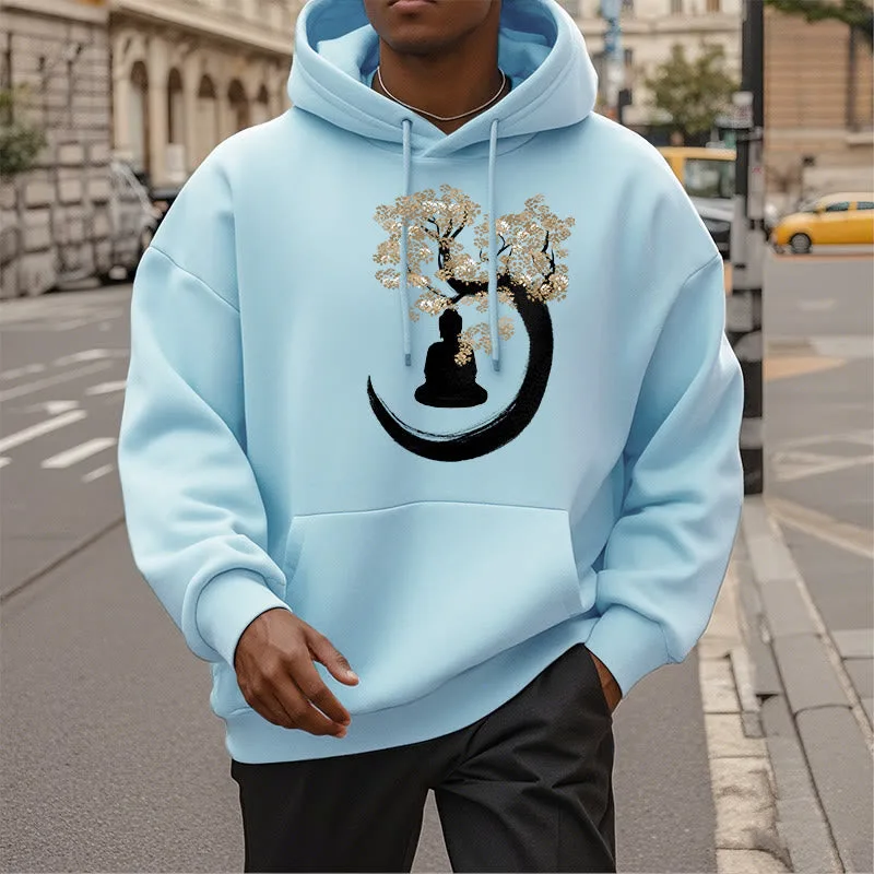 Mythstone Buddha Sitting Under The Tree Fleece Lined Hoodie - Image 31