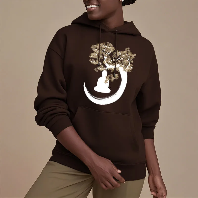 Mythstone Buddha Sitting Under The Tree Fleece Lined Hoodie - Image 28