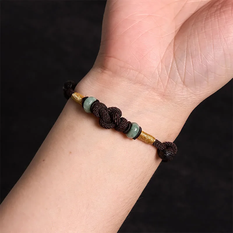 Mythstone Red String Jade Luck Fortune Knot Braided Couple Bracelet - Image 21