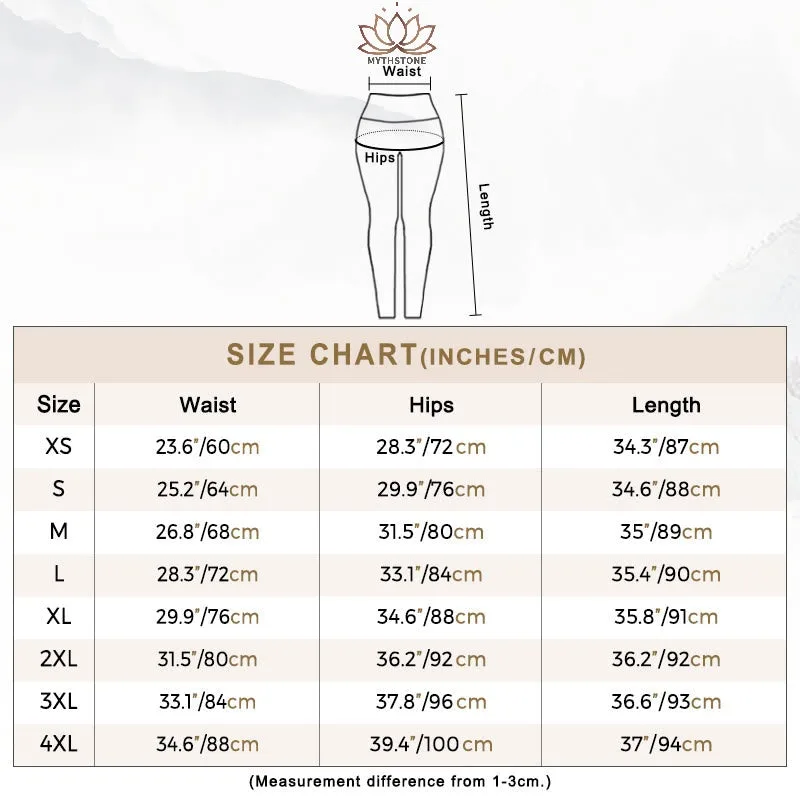 Mythstone Flowers Geometric Shapes Gym Leggings Women's Yoga Pants - Image 9