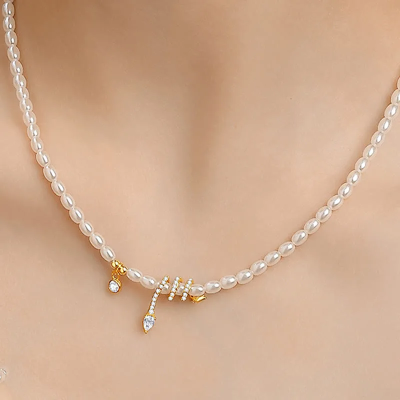 Mythstone 925 Sterling Silver Year Of The Snake Pearl Bracelet Necklace Pendant - Image 12