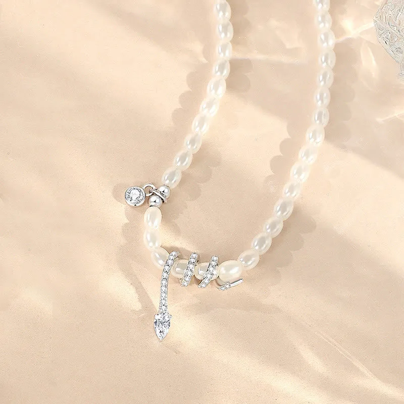 Mythstone 925 Sterling Silver Year Of The Snake Pearl Bracelet Necklace Pendant - Image 15