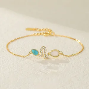 Mythstone 925 Sterling Silver Turquoise Opal Year Of The Snake Protection Bracelet