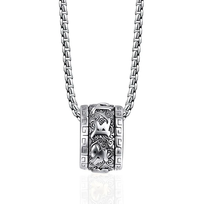 Mythstones Tibetan Om Mani Padme Hum Titanium Steel Peace Necklace Pendant - Image 8