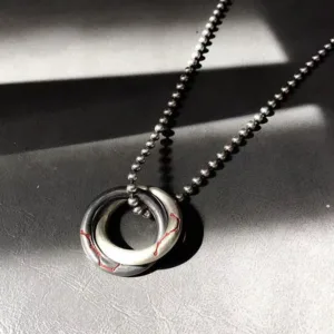 Mythstone Copper Qiankun Hoop Big Dipper Luck Necklace Pendant