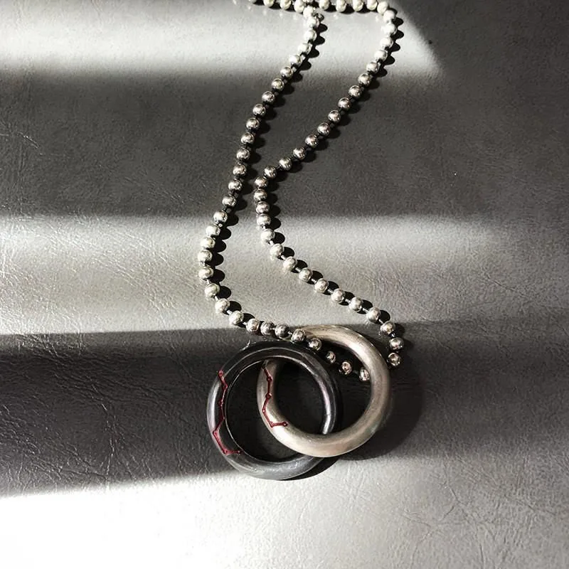 Mythstone Copper Qiankun Hoop Big Dipper Luck Necklace Pendant - Image 4