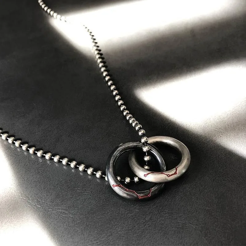 Mythstone Copper Qiankun Hoop Big Dipper Luck Necklace Pendant - Image 3