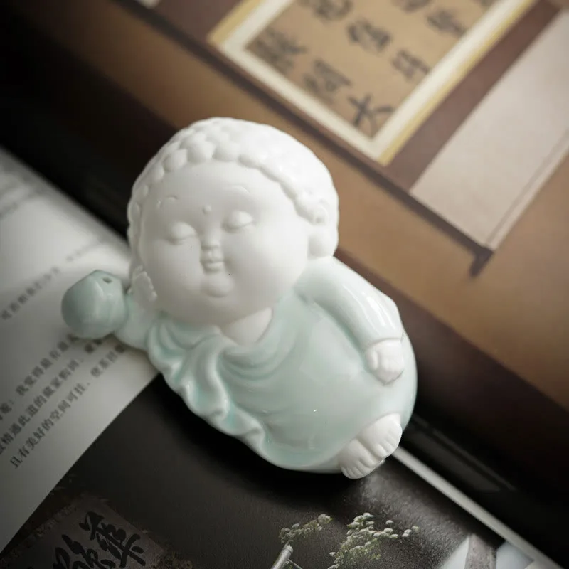 Mythstone Buddha Sitting Standing Reclining Ceramic Healing Incense Burner Desk Decoration - Image 7