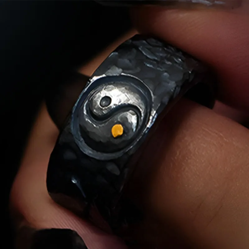 Mythstone 999 Sterling Silver Yin Yang Balance Ring - Image 4