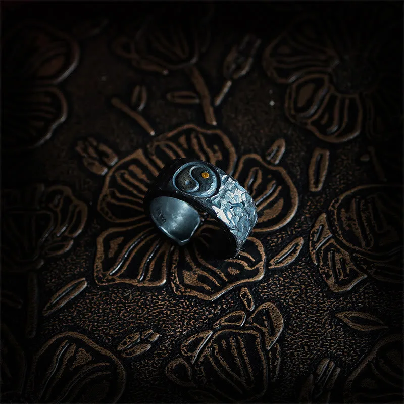 Mythstone 999 Sterling Silver Yin Yang Balance Ring - Image 2