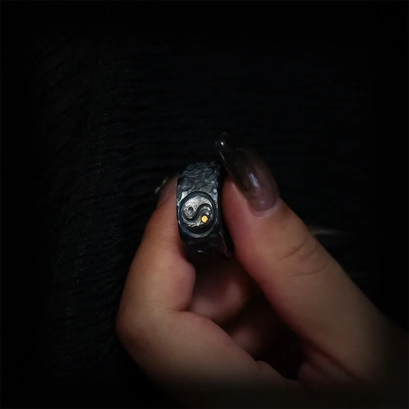 Mythstone 999 Sterling Silver Yin Yang Balance Ring - Image 9