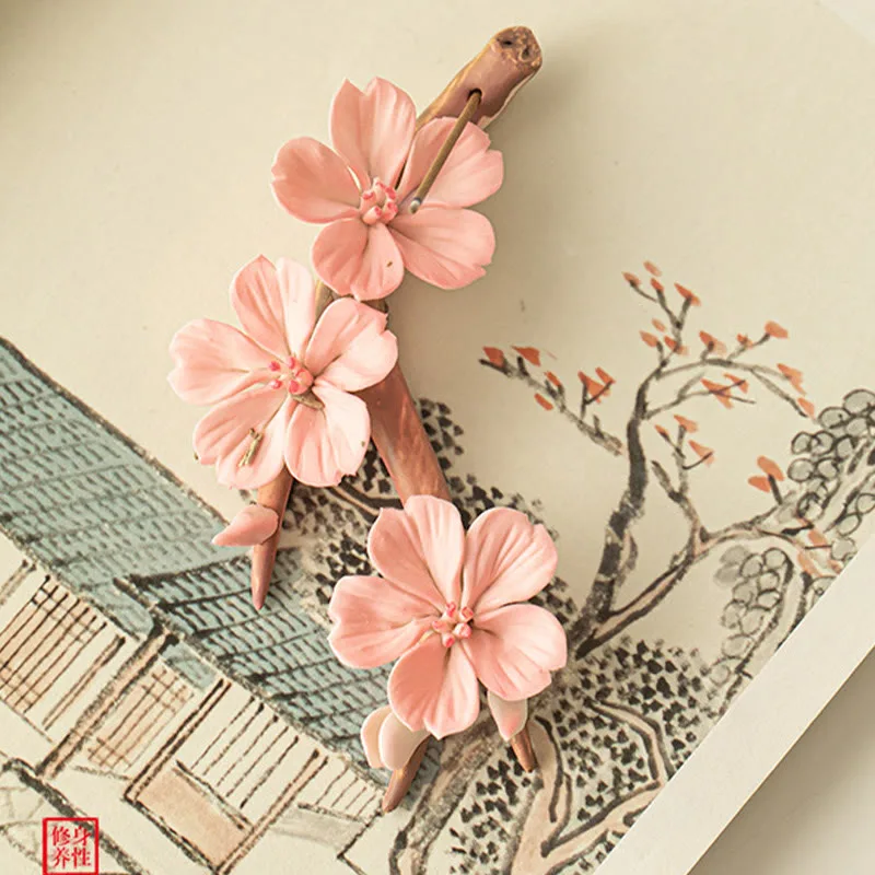 Mythstone Blooming Plum Blossom Branches Ceramic Healing Incense Burner Desk Decoration - Image 11