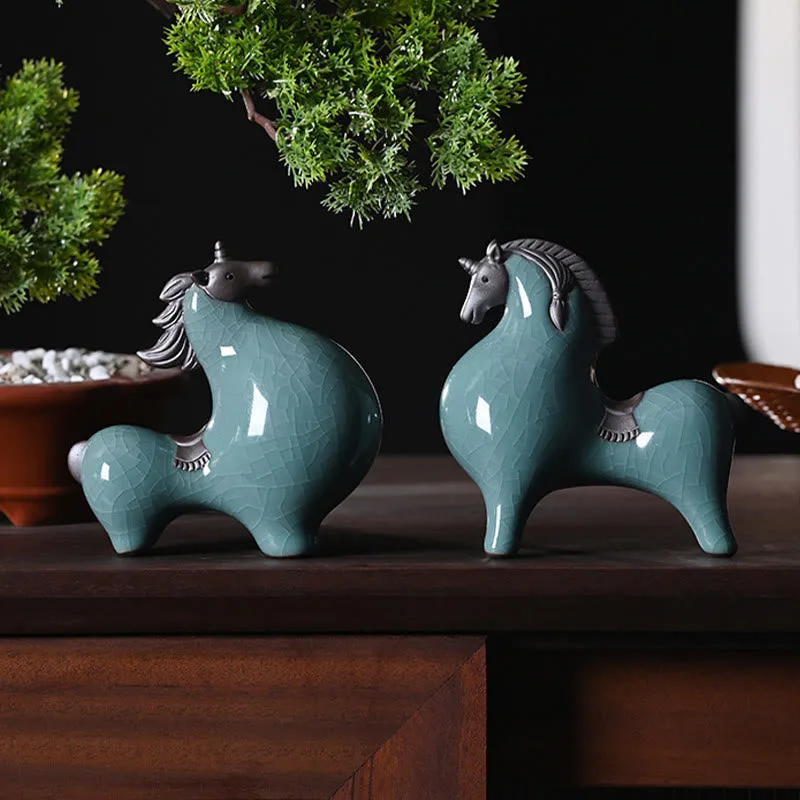 Mythstone Head Down Up Horse Ceramic Success Freedom Home Decoration - Image 5