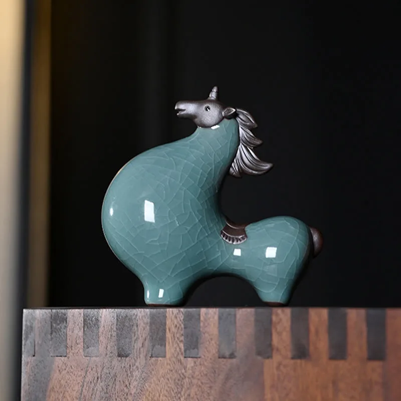 Mythstone Head Down Up Horse Ceramic Success Freedom Home Decoration - Image 22