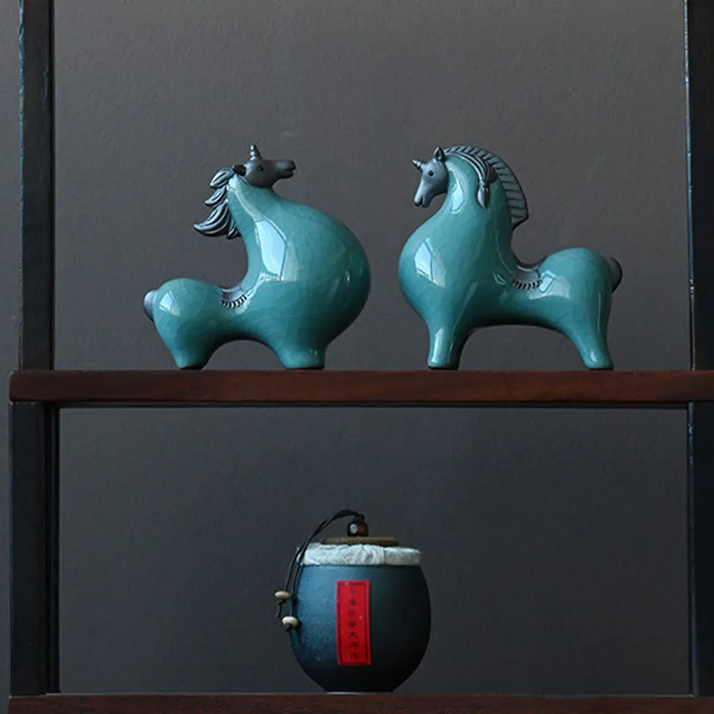 Mythstone Head Down Up Horse Ceramic Success Freedom Home Decoration - Image 9