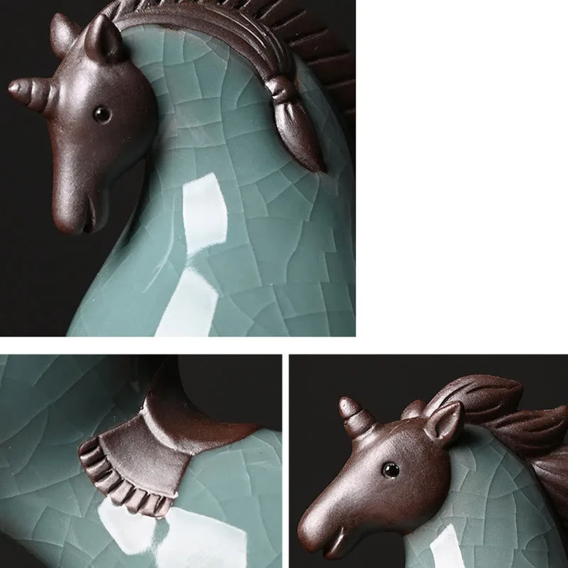 Mythstone Head Down Up Horse Ceramic Success Freedom Home Decoration - Image 19