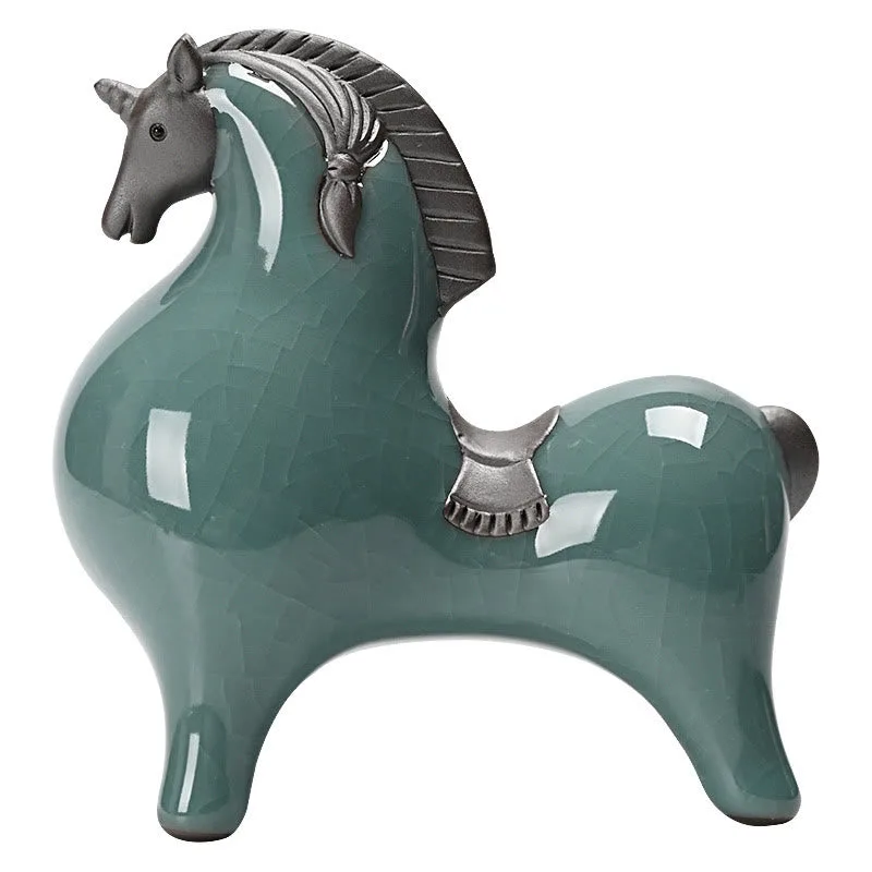 Mythstone Head Down Up Horse Ceramic Success Freedom Home Decoration - Image 20