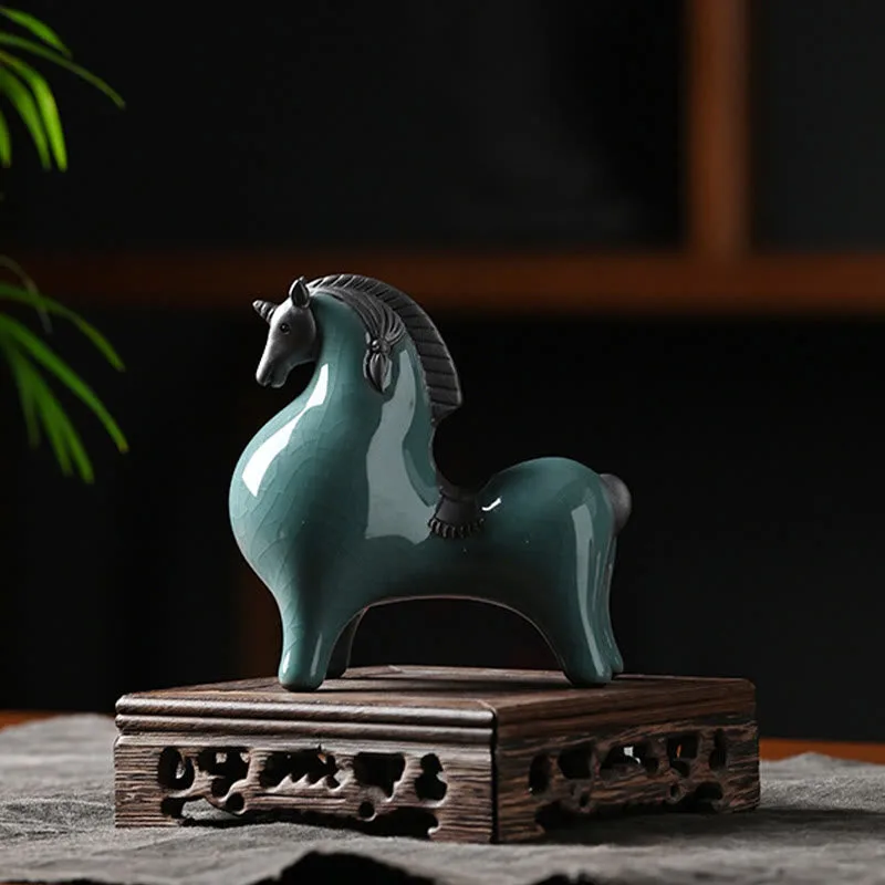 Mythstone Head Down Up Horse Ceramic Success Freedom Home Decoration - Image 12