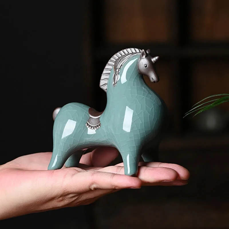 Mythstone Head Down Up Horse Ceramic Success Freedom Home Decoration - Image 14