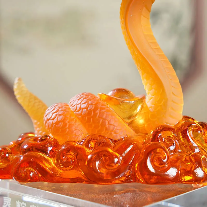 Mythstone Year Of The Snake Ingot Liuli Art Piece Home Decoration - Image 8