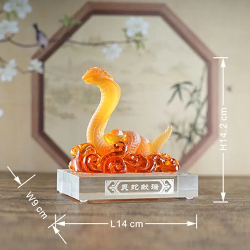 Mythstone Year Of The Snake Ingot Liuli Art Piece Home Decoration - Image 6