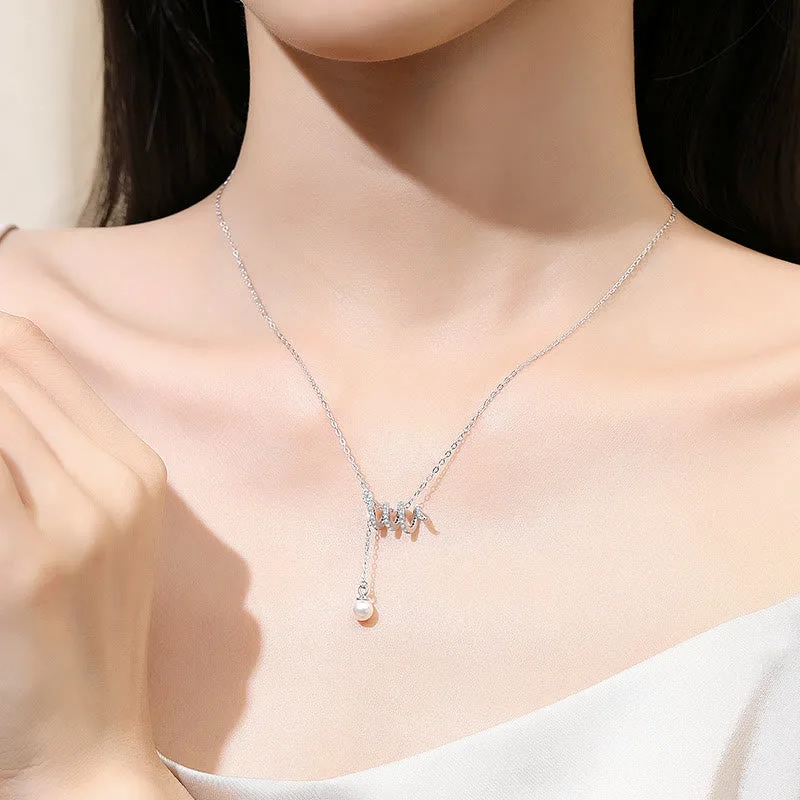 Mythstone 925 Sterling Silver Cubic Zirconia Pearl Year of the Snake Protection Necklace Pendant - Image 4