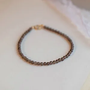 Mythstone Smoky Quartz Black Obsidian Ultra-thin Beads Success Bracelet