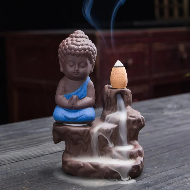 Mythstones Backflow Smoke Fountain Ceramic Blessing Incense Burner Decoration - Image 12