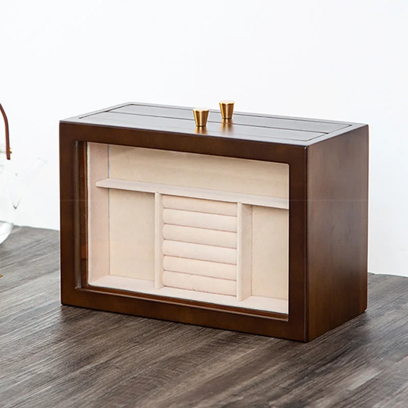 Mythstone Retro Solid Wood Jewelry Box Jewelry Storage Box With Drawer - Image 10