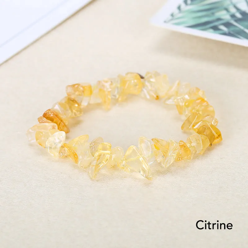 Natural Irregular Shape Crystal Stone Warmth Soothing Bracelet - Image 10