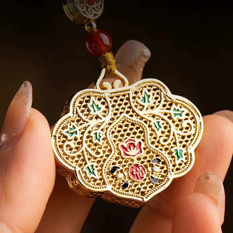 Mythstone Lock of Good Wishes Fu Character Luck Blessing Key Chain - Image 6