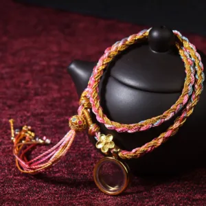 Mythstone Tibetan Handmade Luck Colorful String Single Double Wrap Braided Bracelet