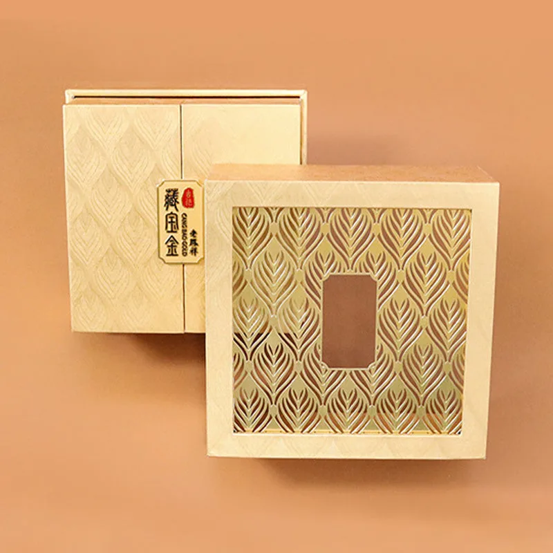 Mythstone Retro Jewelry Storage Feather Pattern Box Gift Box - Image 3