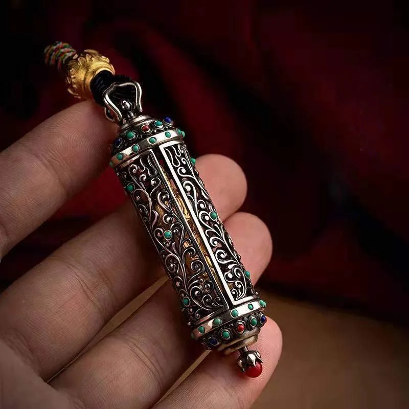 Mythstone Tibetan Avalokitesvara Silver Wealth Protection Decoration - Image 3