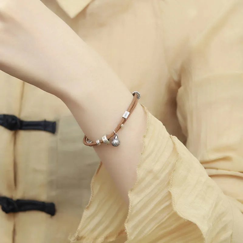 Mythstone 925 Sterling Silver Gold Swallowing Beast Koi Fish Wealth Handcrafted Braided Bracelet - Image 12