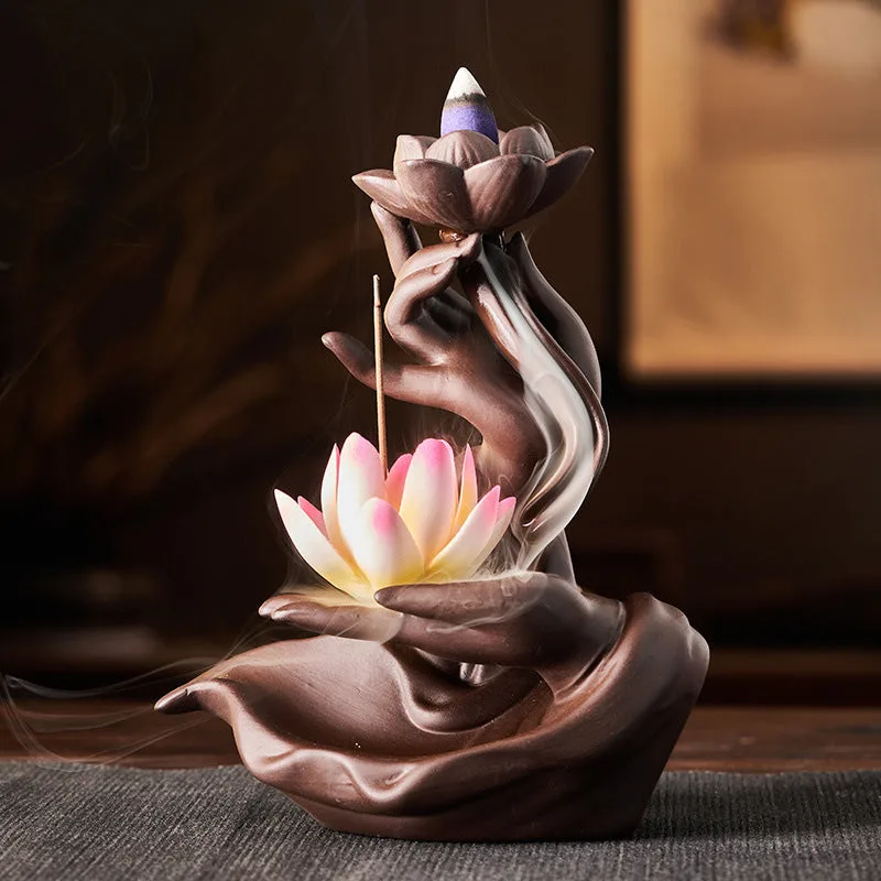 Mythstone Lotus Bergamot Healing Incense Burner - Image 2