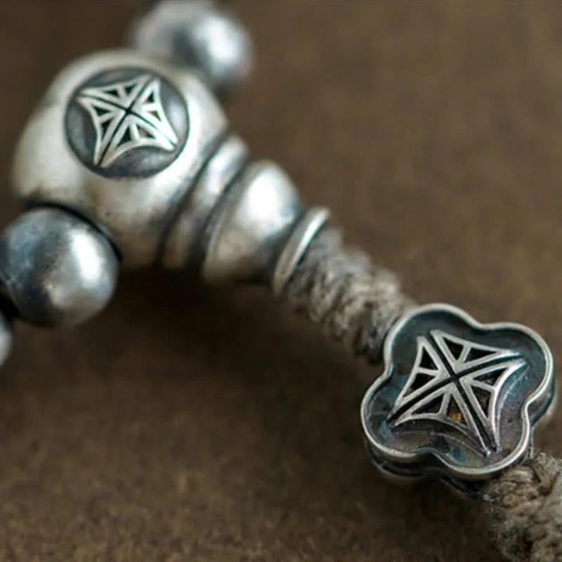 Mythstone 108 Mala Beads 925 Sterling Silver Red Agate Turquoise Confidence Charm Bracelet - Image 6