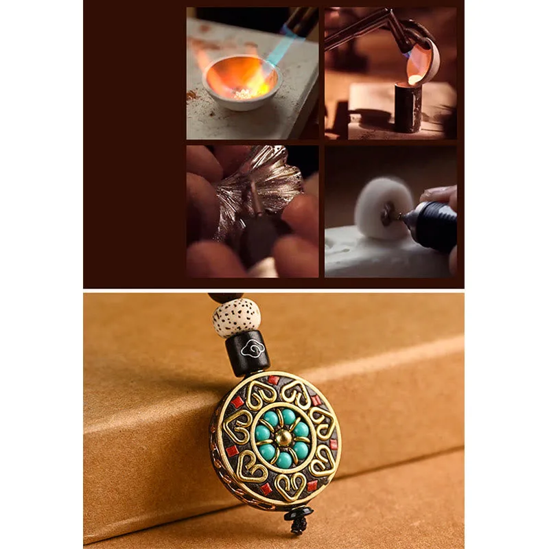 Mythstone Tibetan Om Mani Padme Hum Bodhi Seed Peace Key Chain - Image 15