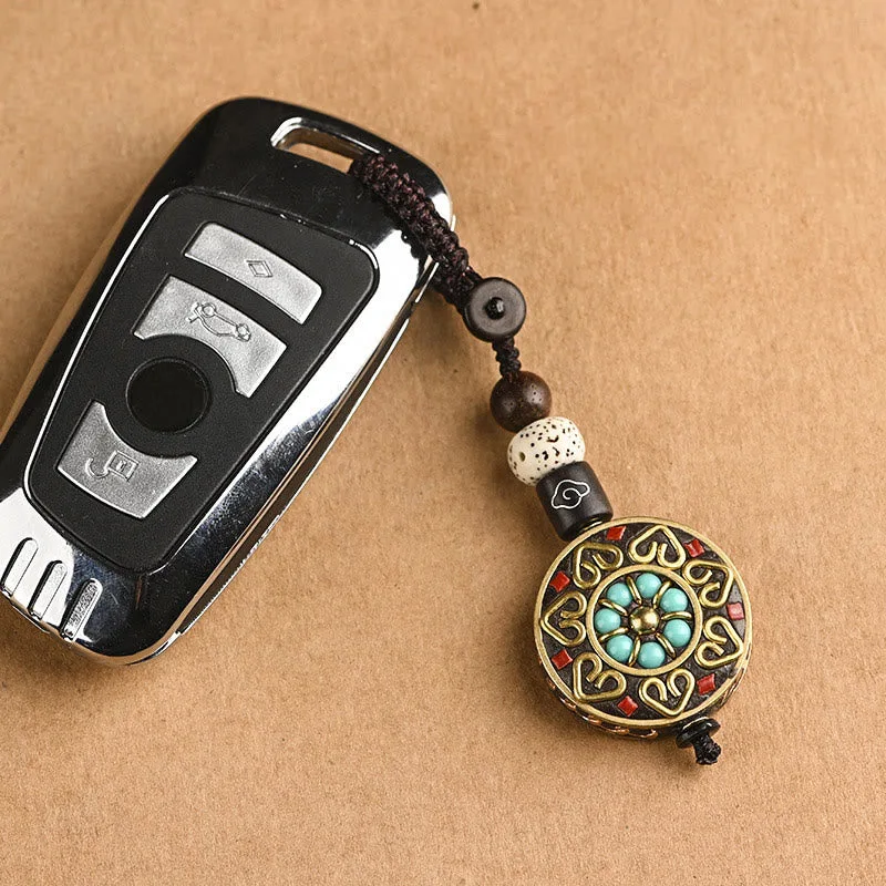 Mythstone Tibetan Om Mani Padme Hum Bodhi Seed Peace Key Chain - Image 13