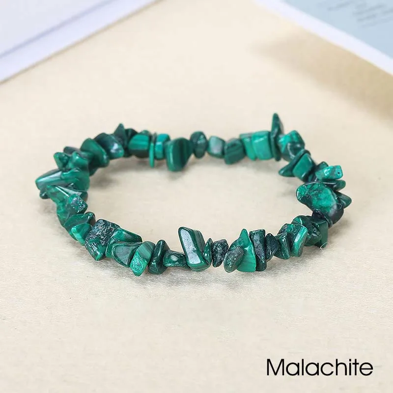 Natural Irregular Shape Crystal Stone Warmth Soothing Bracelet - Image 45