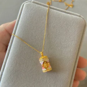 Mythstone Enamel Buddha Serenity Necklace Pendant