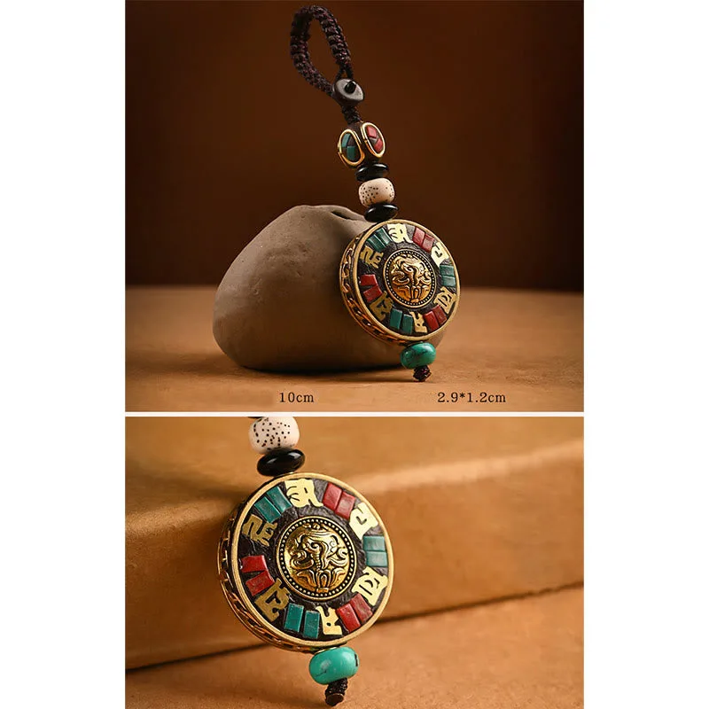 Mythstone Tibetan Om Mani Padme Hum Bodhi Seed Peace Key Chain - Image 6