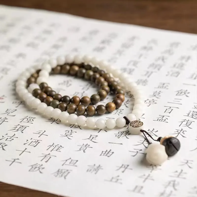 Mythstone Natural Green Sandalwood Bodhi Seed Soothing Bracelet - Image 5