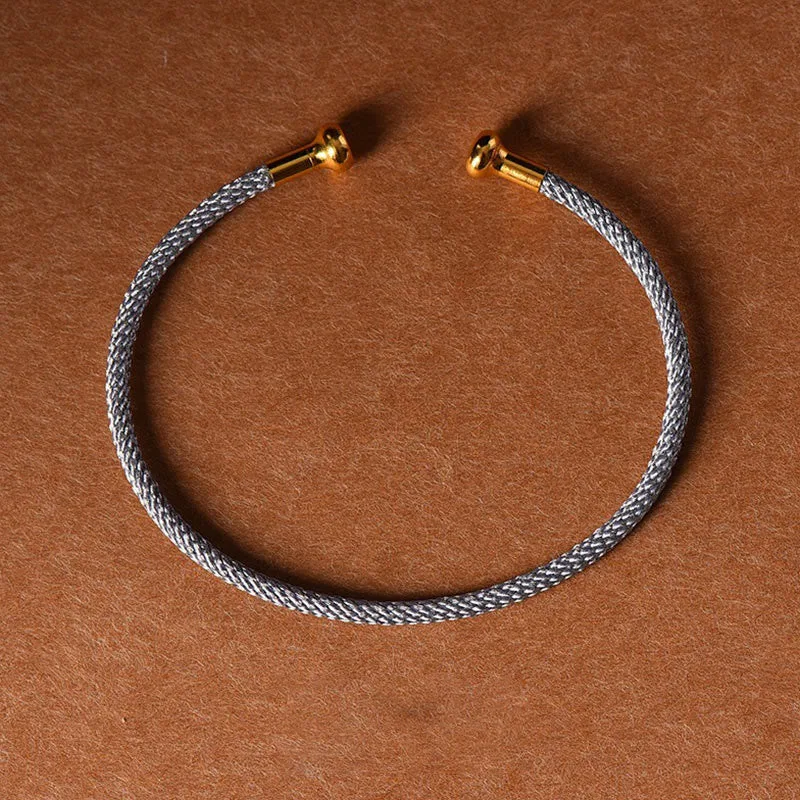 Mythstone Simple Design Handmade Luck Braid String Cuff Bracelet - Image 27
